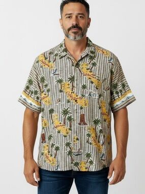Vintage Reyn Spooner California Print Button-Up Shirt Men’s XXL